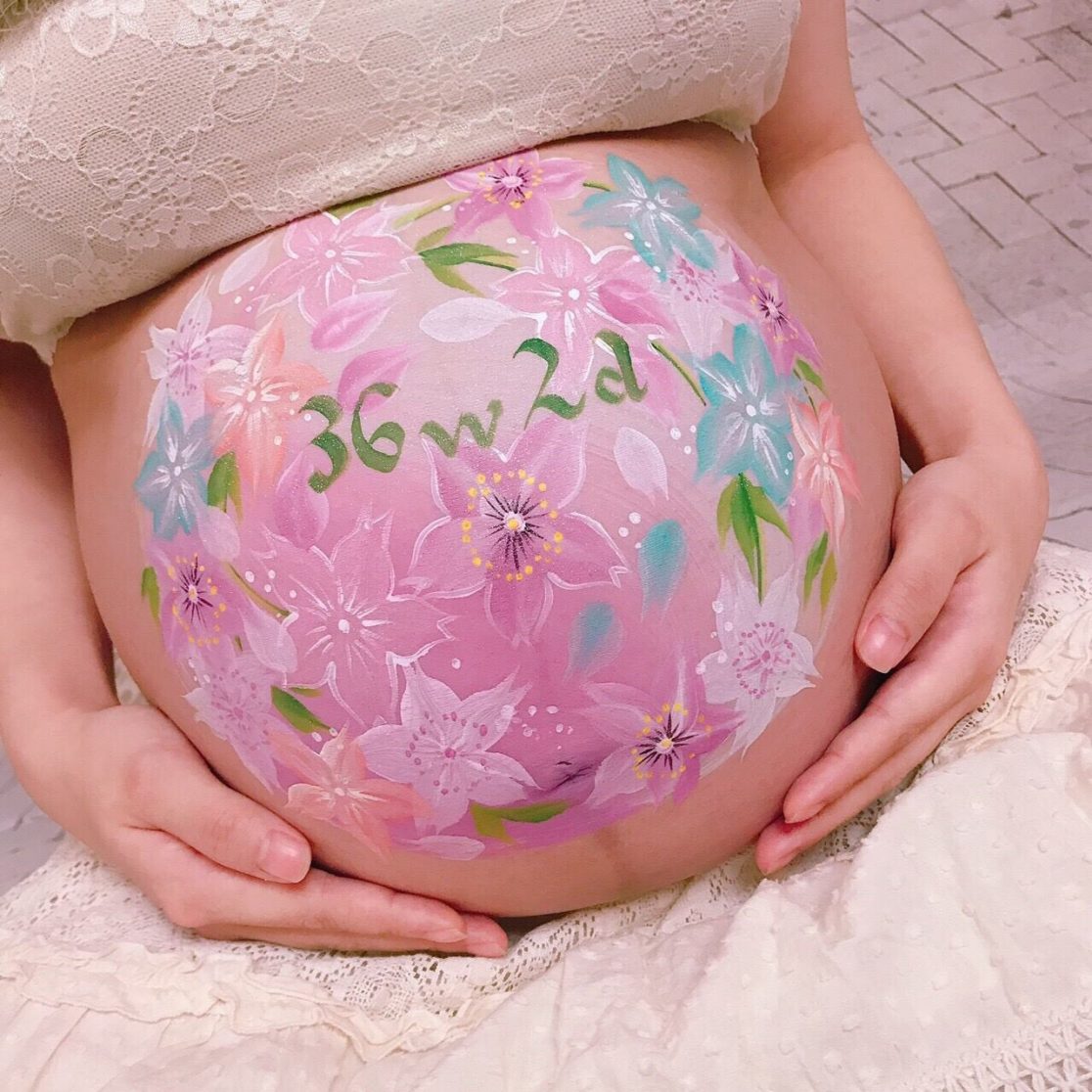 マタニティペイント櫻さくら深井仁美の画像
