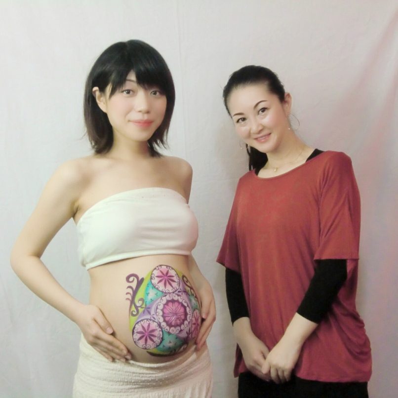 マタニティペイント「曼荼羅」の画像